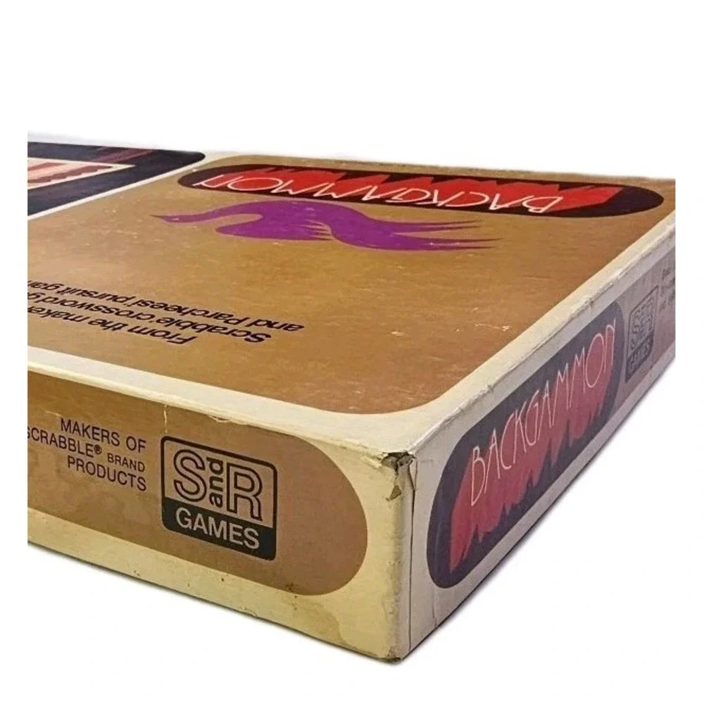 Vintage 1975 Selchow & Righter Backgammon Board Game Retro Bird Design No 1109 - Picture 6 of 11